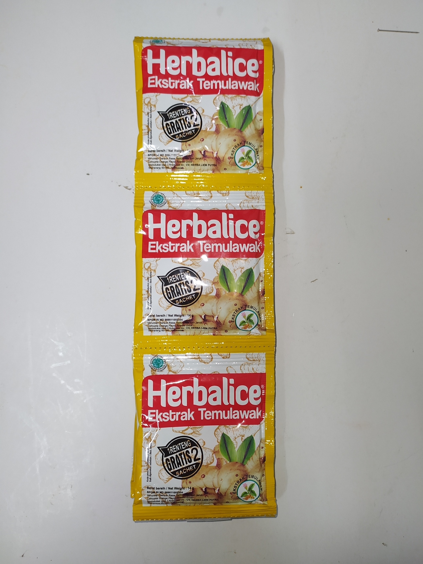 Minuman Herbalice Extra Temulawak Rasa Original Alami Lazada Indonesia