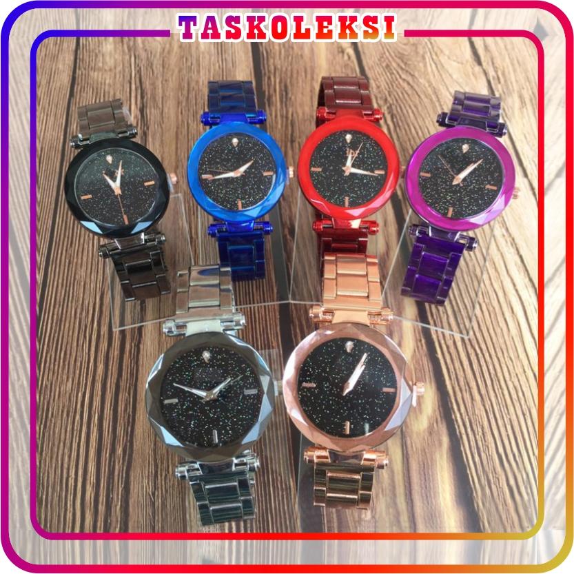 TK - JT011 Jam Tangan Wanita Starry Night Premium Fashion Couple Import Murah Batam Elegan Rantai GC