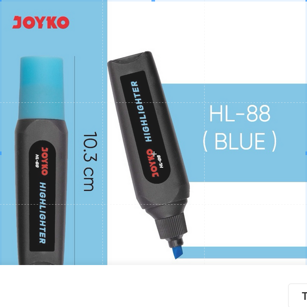 Stabilo Joyko HL-88 Neon Colors Body Black Series - Biru