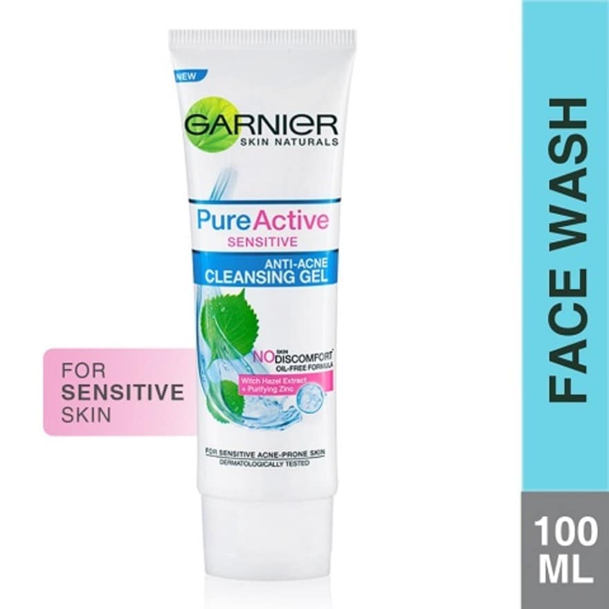 garnier sensitive face wash
