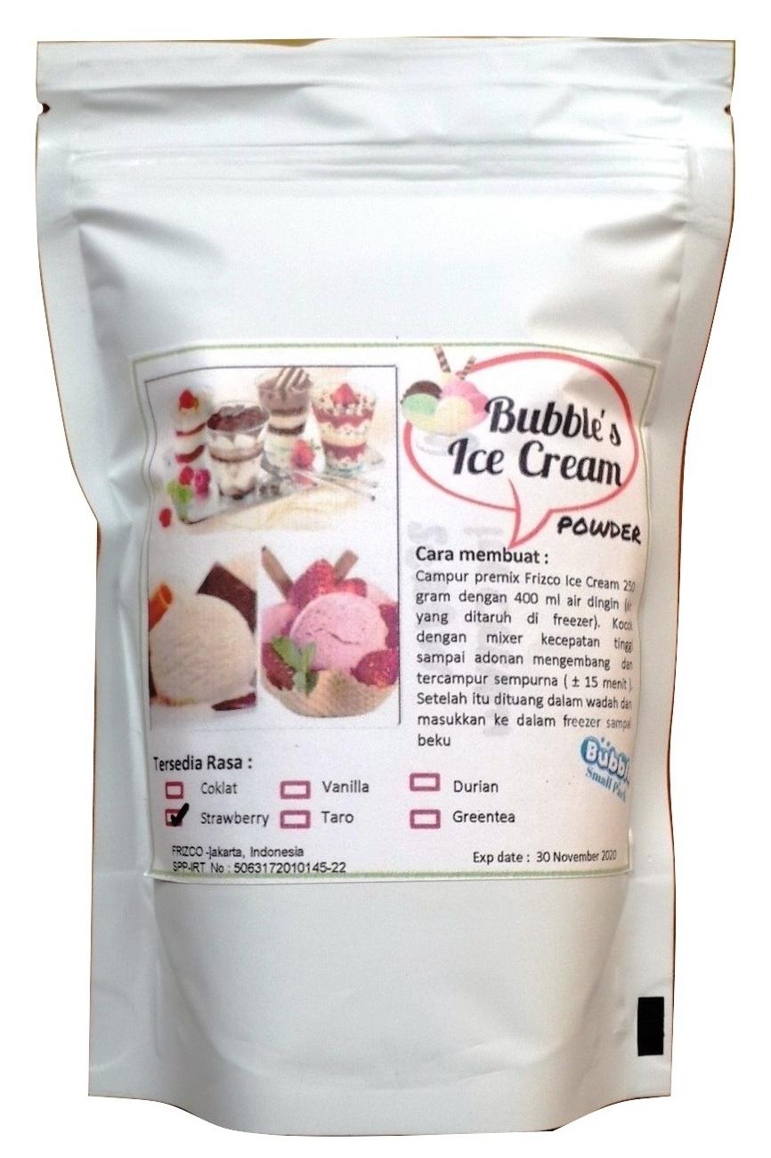 Strawberry Ice Cream Powder 250gr Bubuk Es Krim Frizco Strawbery Orimoto Mart Stroberi By Ori Moto Mart.