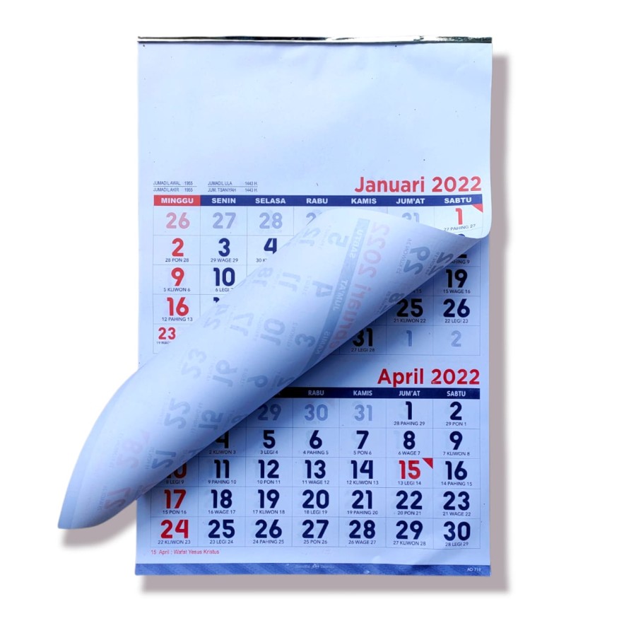 Kalender Kerja 2022 6 Lembar - Kalender Kerja 2 Bulanan | Lazada Indonesia