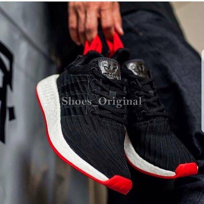 Ad das NMD R2 primeknit Black Red Premium Original- Sepatu Original Murah - Sepatu Murah Original - Sepatu Sneakers Original - Sepatu Trendi Original - Sepatu Terbaru - Sepatu Original Terbaru