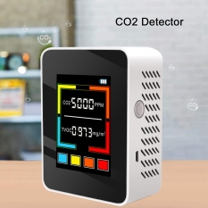 CO2 Detector Air Quality Monitor TVOC Detector CO2 Meter LCD Display Carbon Dioxide TVOC for Home School Office
