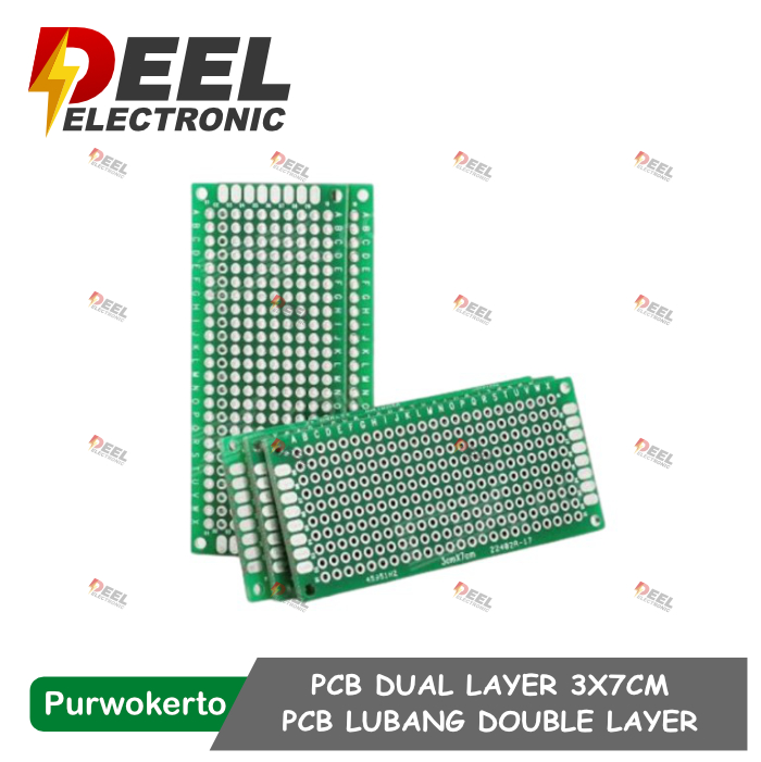 PCB DUAL LAYER 3X7CM PCB LUBANG DOUBLE LAYER PCB MATRIX 3X7CM FR4