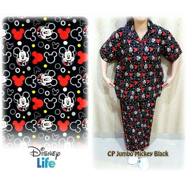 piyama pajamas baju tidur CP JUMBO black mickey