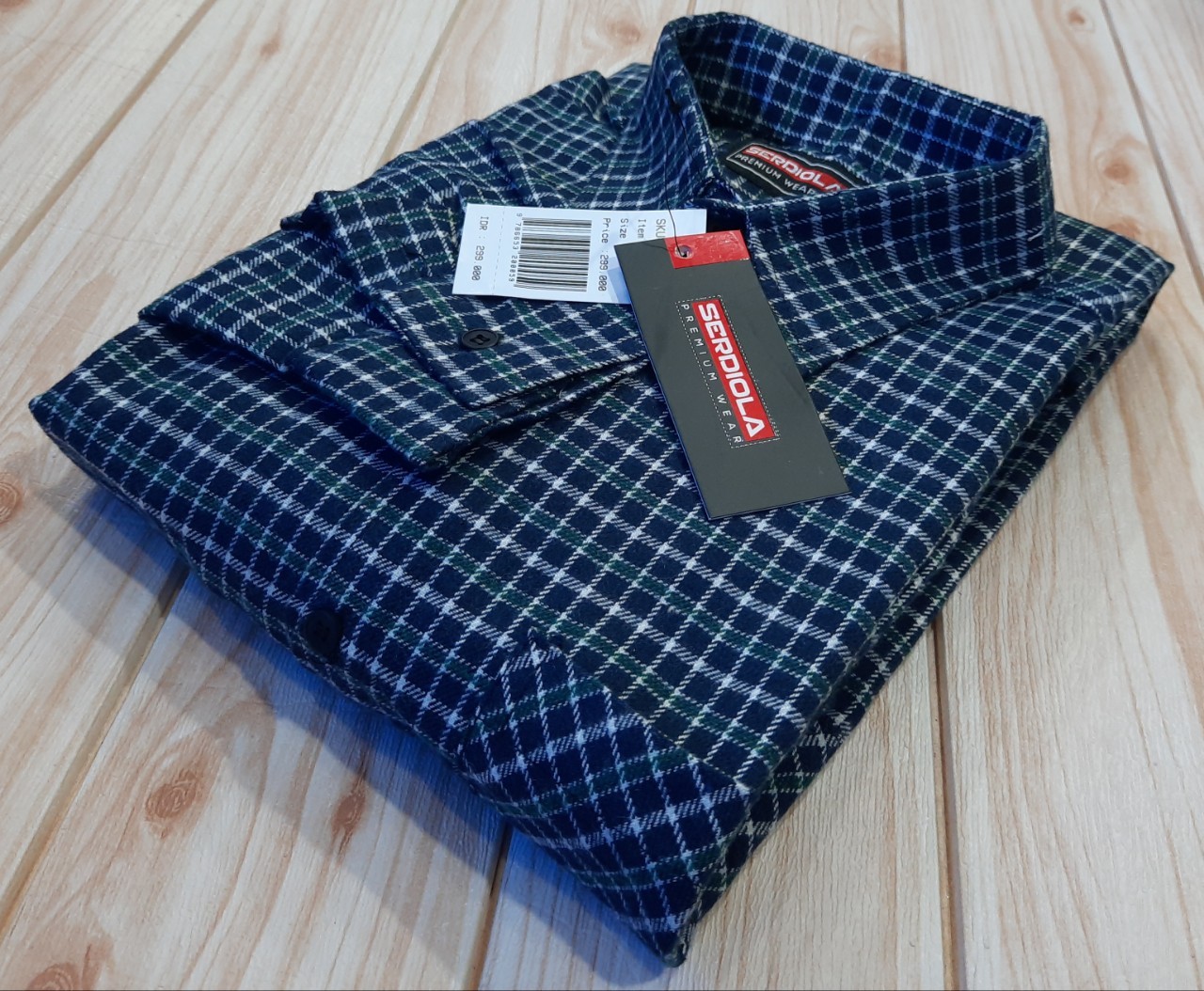 Kemeja flannel lengan panjang keren 