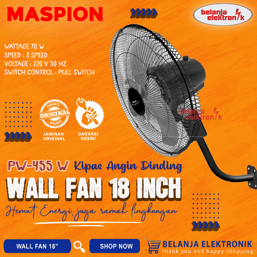 Kipas Angin Dinding Maspion Wall Fan Inch Besi Pw W Lazada Indonesia