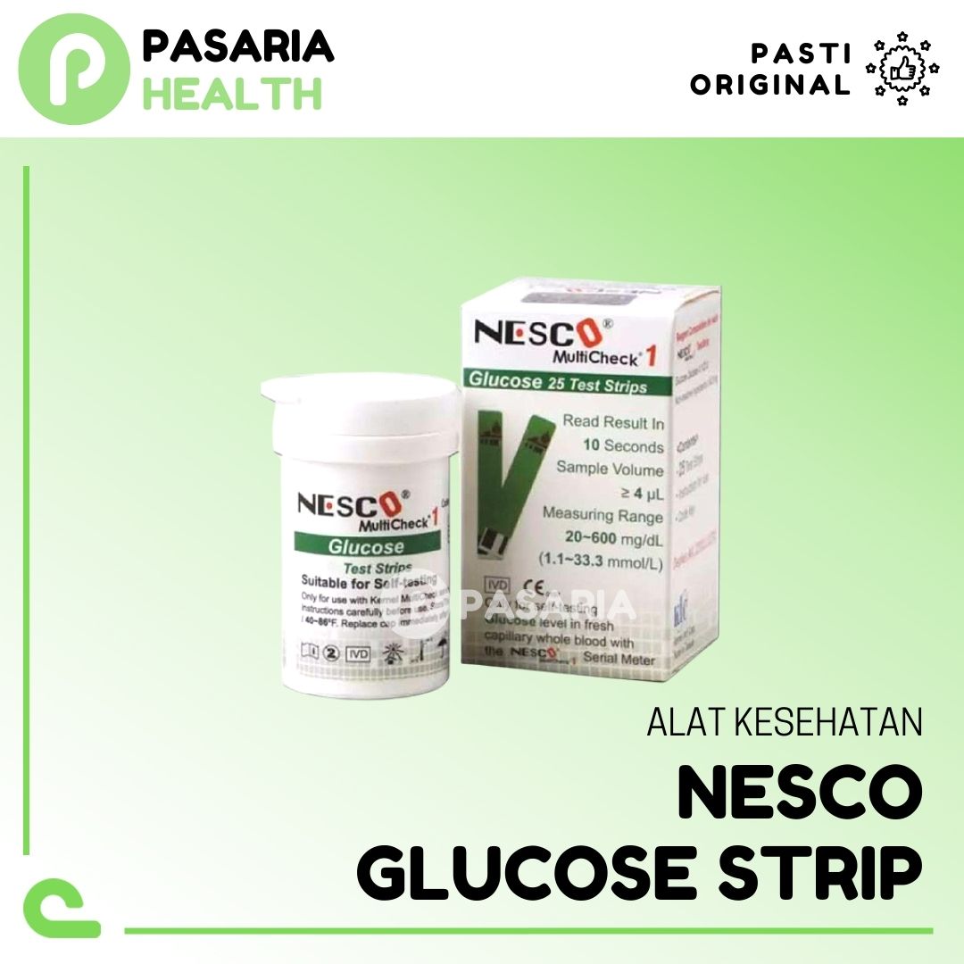 Nesco Glucose Nes Co Glukosa Gula Darah Diabetes Tes Test Strip Stik Stick Refil Refill