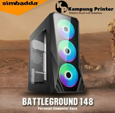 Casing PC Gaming Simbadda Battleground 148 Tanpa Fan
