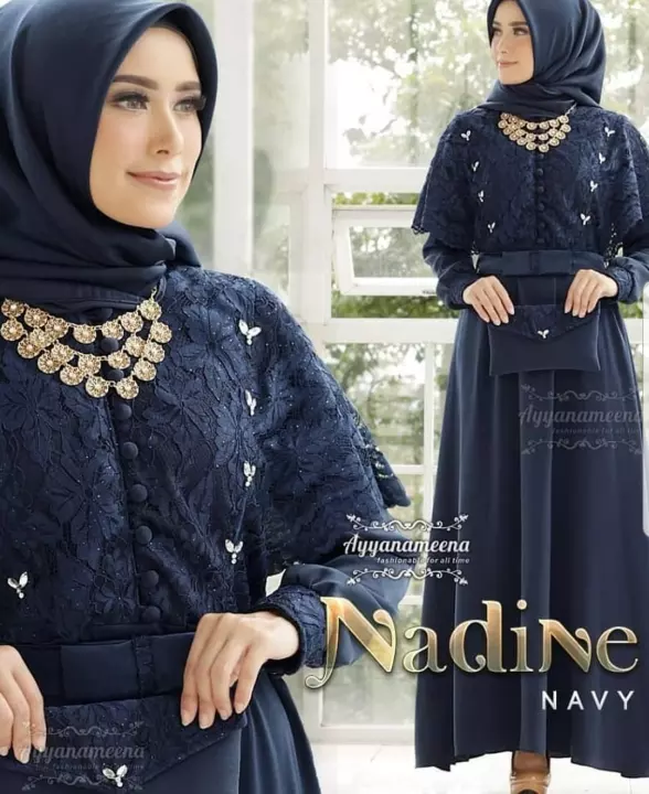 Ghazlan Fashion Nadine Long Dress Brukat Size M L Xl Baju Gamis Wanita Terbaru 2021 Gamis Remaja Modern Gamis Pesta Mewah Gamis Kondangan Busana Muslim Terbaru Lazada Indonesia