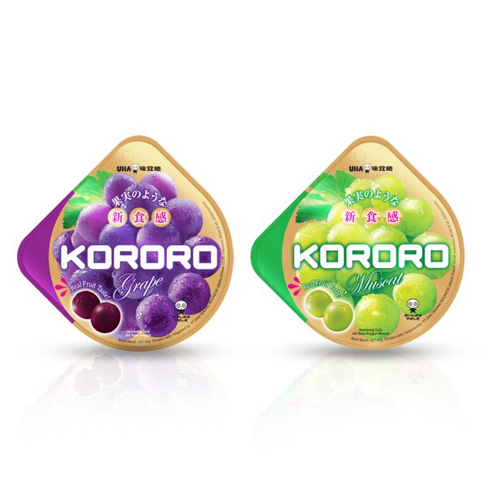 UHA KORORO MIX FLAVOUR GRAPE AND MUSCAT 2 PACK 40 g