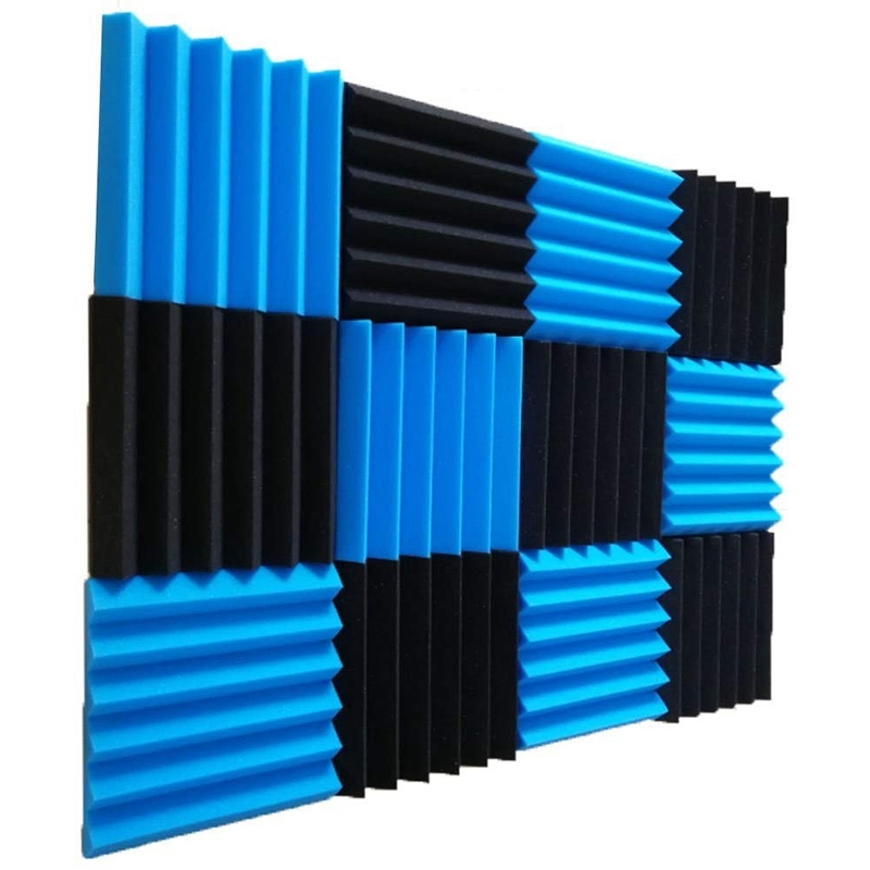 12 Pcs Acoustic Panel Studio Soundproof Foam Wedge Tile Fireproof