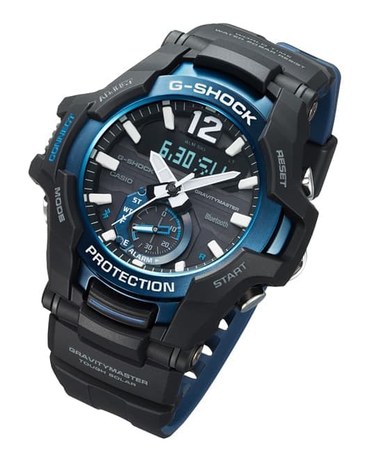 CASIO ORIGINAL G-SHOCK - GR-B100-1A2DR - MEN - BLUETOOTH GRAVITYMASTER -  Strap Rubber Hitam - Jam dunia JD18 # Jam Tangan Pria Cowok Anti Air G SHOCK  GSHOCK GSHOK SOK DIGITAL ANALOG #