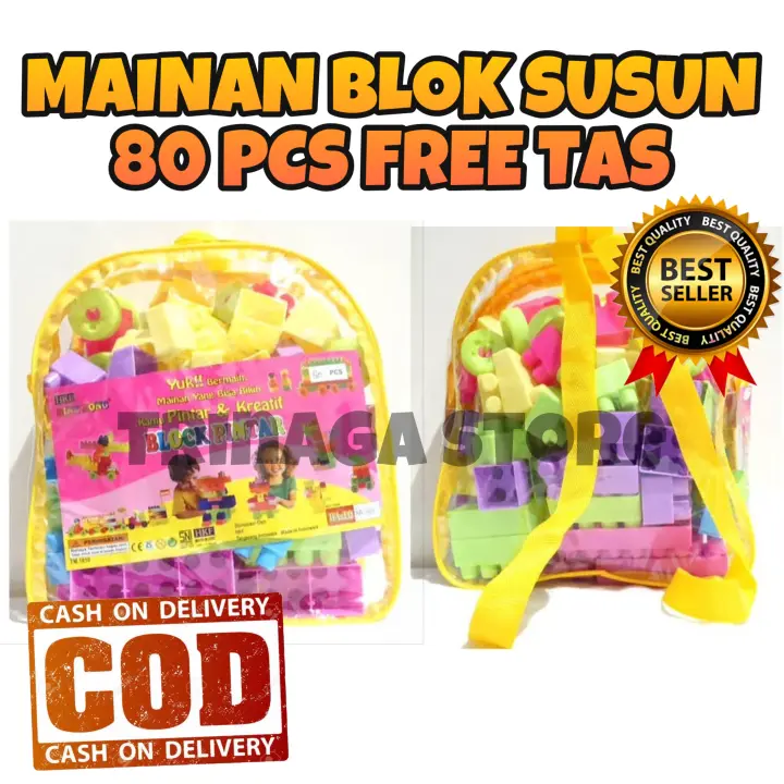 Bayar Di Tempat Promo Mainan Anak 60 Pcs Building Block Diy Blok Susun Besar Robot Mobil Free Tas Penyimpanan Puzzle Teka Teki Mainan Anak Laki Laki Mainan Anak Perempuan Lazada Indonesia