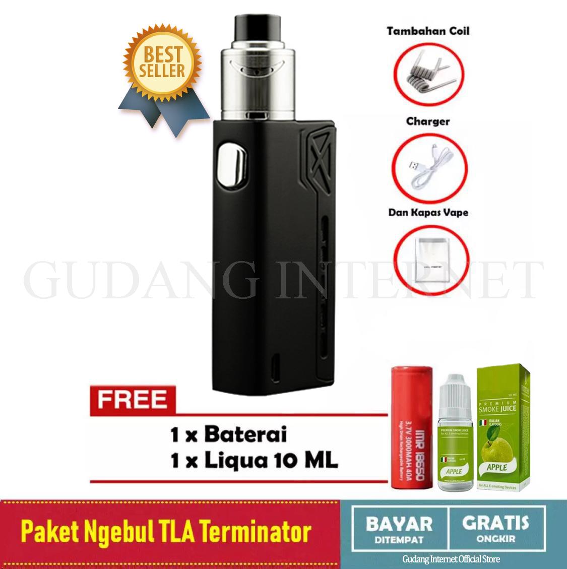 Paket Siap Ngebul TLA Terminator Rokok Elektrik Vape TLA + Free Coil Liquid Kapas Baterai dan Charger Paket Siap Ngebul TLA Terminator Rokok Elektrik Vape TLA + Free Coil Liquid Kapas Baterai dan Charger