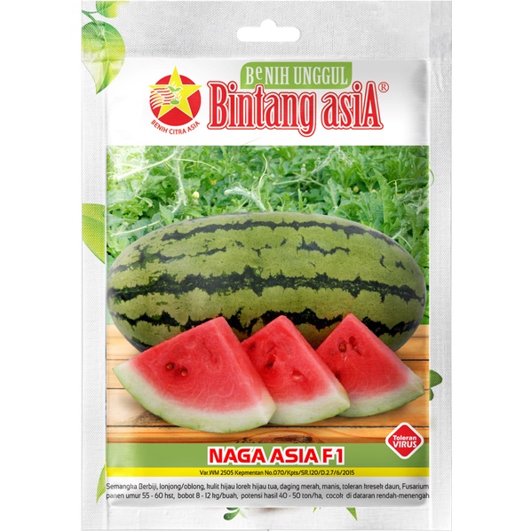 Benih Semangka Naga Asia F1 2 Gram Cap Bintang Asia Pt Benih Citra Asia
