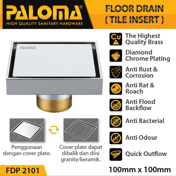 PALOMA FDP 2101 Floor Drain Saringan Air Got Kamar Mandi Anti Bau PALOMA FDP 2101 Floor Drain Saringan Air Got Kamar Mandi Anti Bau