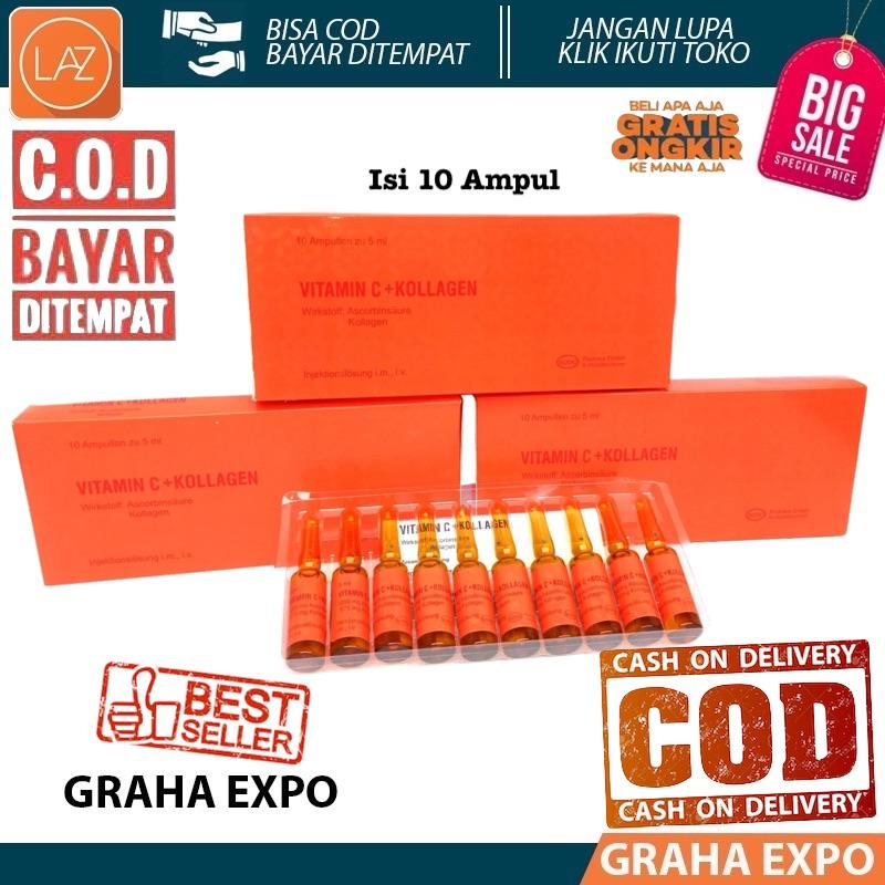 Promo Harga Heboh Rodotex Merah Hologram Original 1Box Isi 10 Ampul VC Injection Vitamin C Vit C Suntik Injeksi Asli Hologram Memutihkan Whitening Sudah Terbukti Khasiatnya Aman Laz COD Graha Expo