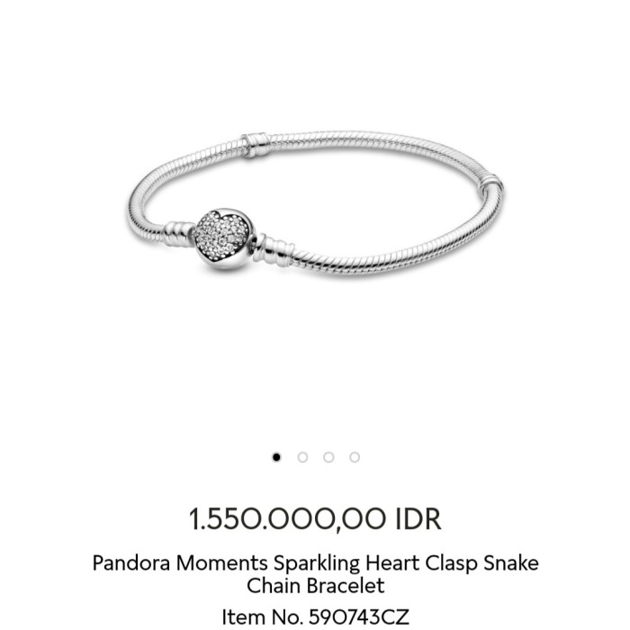 pandora diamond heart bracelet