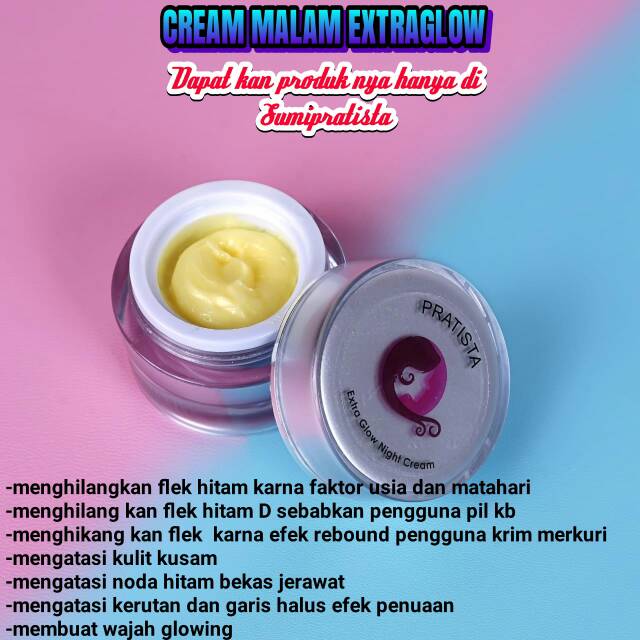 Cream Malam Penghilang Flek Hitam Membandel Obat Flek Hitam D Wajah Pratista Extraglow 10gr Lazada Indonesia