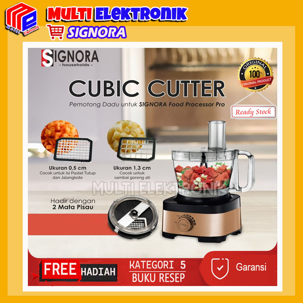 Signora Food Processor Pro dengan Cubic Cutter Pengolah Makanan Multi