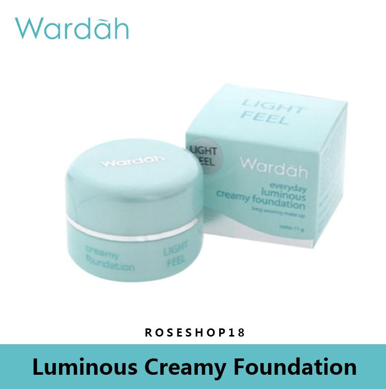 COD ORIGINAL Wardah Luminous Creamy Foundation Light Feel Alas Bedak Bagus Tahan Lama Melembabkan W016