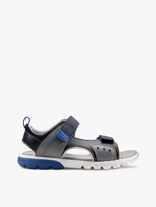 clarks navy blue flip flops