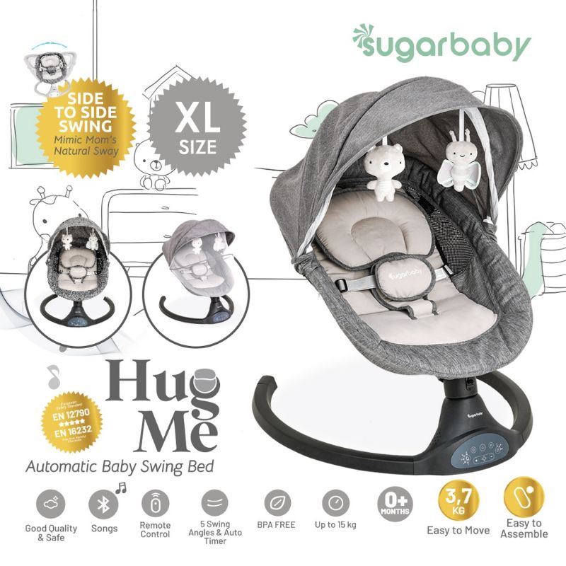 Sugar Baby Hug Me Automatic Baby Swing Bed Ayunan Otomatis Bouncer