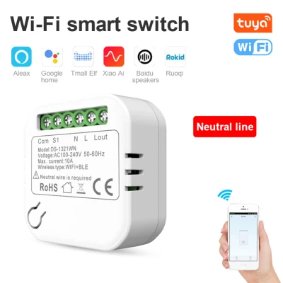 Agbistue Tuya WiFi+Bluetooth Smart Switch Voice Control Wireless Switches Compatible With Smart Life Alexa Go-ogle Home