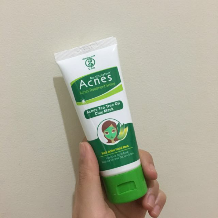 Penghilang Jerawat Merawat Kulit Berjerawat Melembabkan Kulit Wajah Mencerahkan Mengatasi Kurit Berminyak Kulit Kering Berjerawat Ampuh Menyerap Minyak Berlebih Membersihkan Kotoran Pada Pori Acnes Tea Tree Oil Clay Mask 50g Maker Jerawat