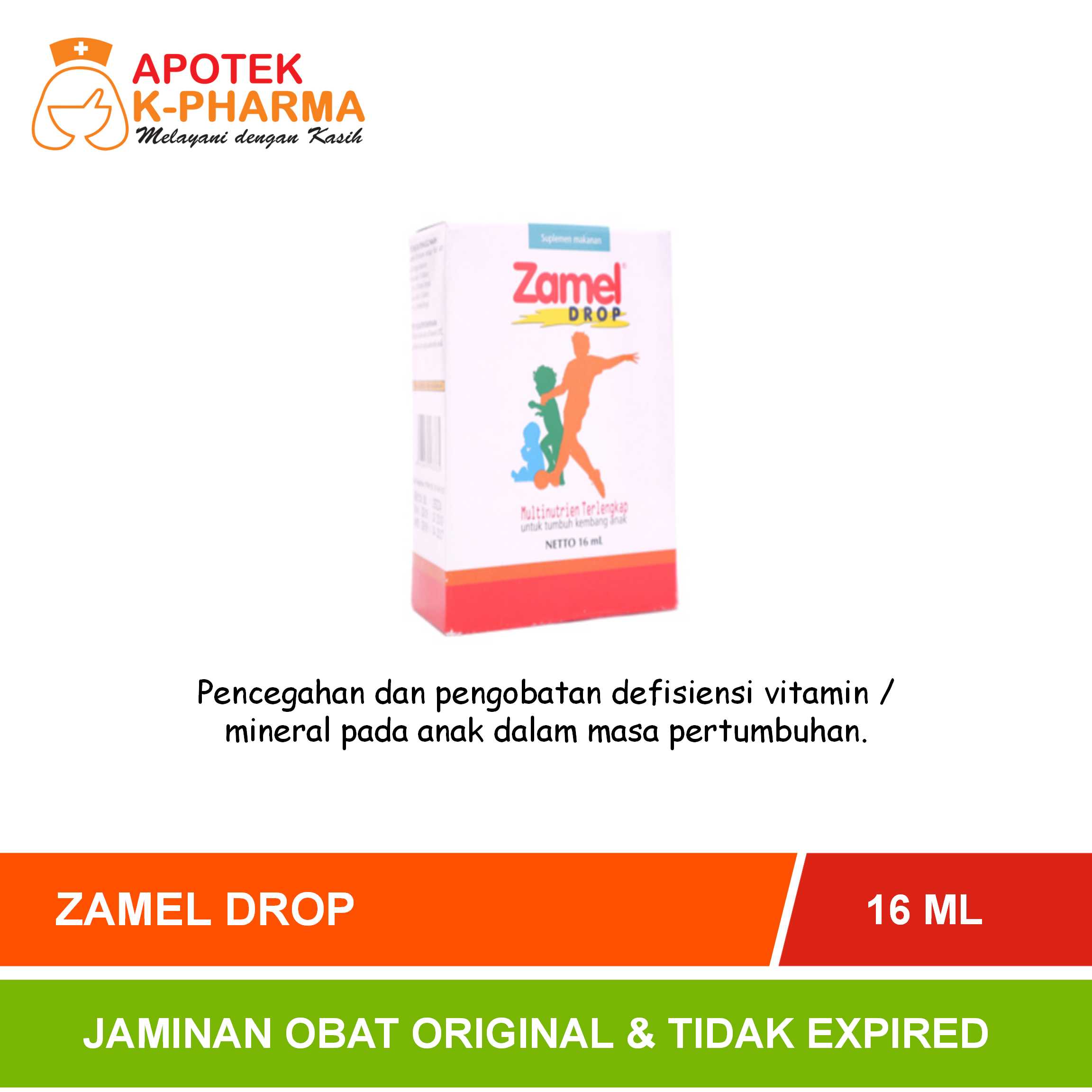 Zamel Drop Sirup Isi 16ml Obat Original Novell | Lazada Indonesia