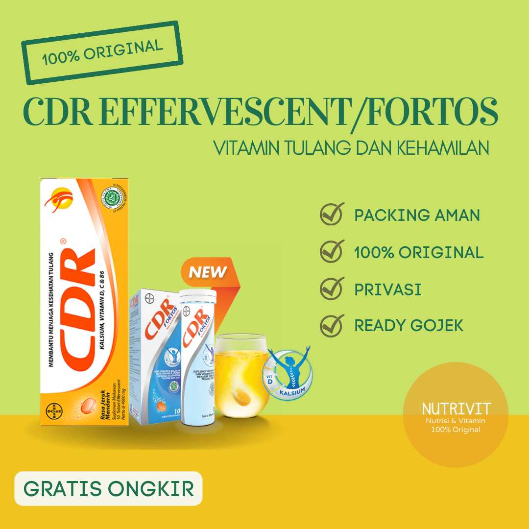 CDR Fortos 10 Tablet Effervescent Rasa Jeruk Mandarin | Lazada Indonesia