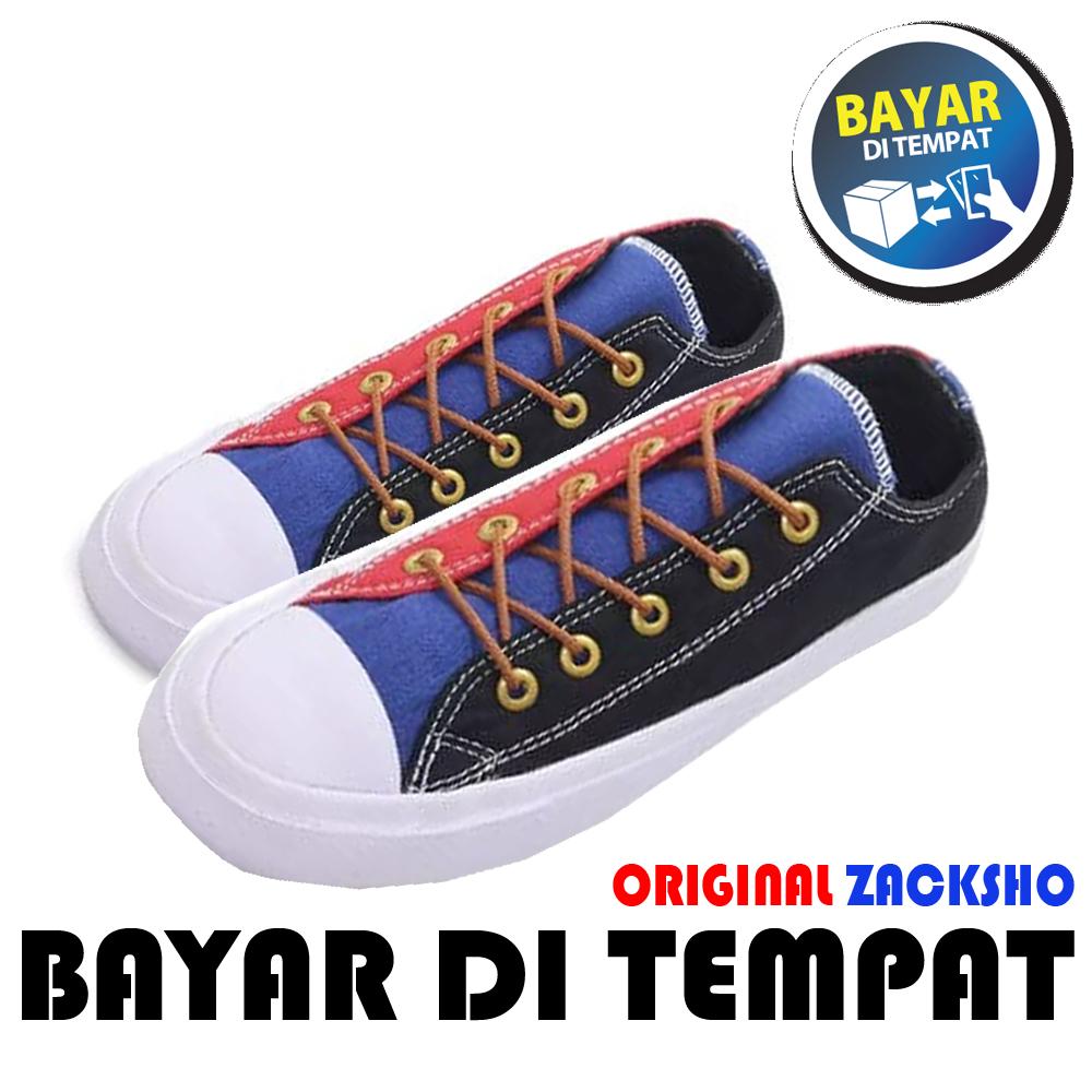 Zacksho Original 02 Sepatu Sneakers Pria Dan Wanita Biru Kets All Star /Sepatu santai /Sepatu Olahraga