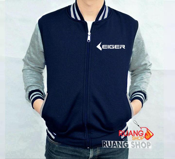 Jaket Baseball Varsity Keren Eiger White Premium