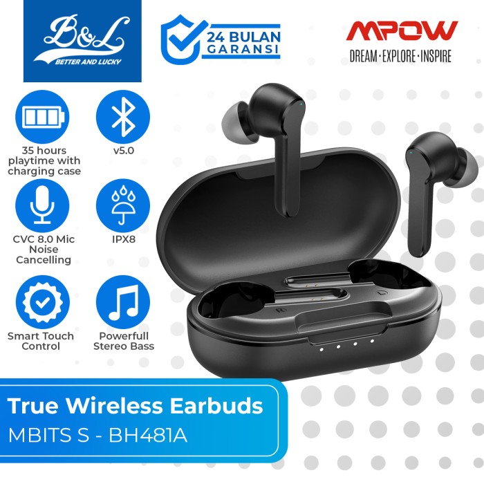 MPOW Mbits S Earphone Earbuds TWS Noise 