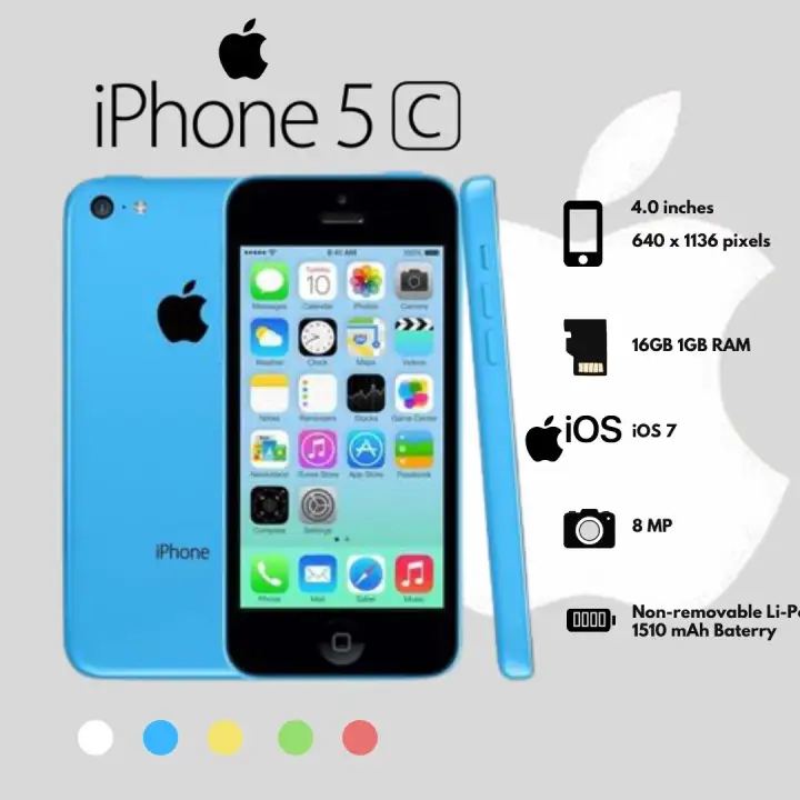 Harga Promo Hp Iphone 5c Fullset Hp Apple Second Original Memori Internal 16gb Ram 1 Gb
