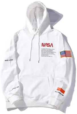 EUPHORIA - Hoodie NASA H&M - Jaket Sweater Hoodie NASA Original - Hoodie NASA Bahan Cotton Fleece Tebal - Sweater Hoody Unisex