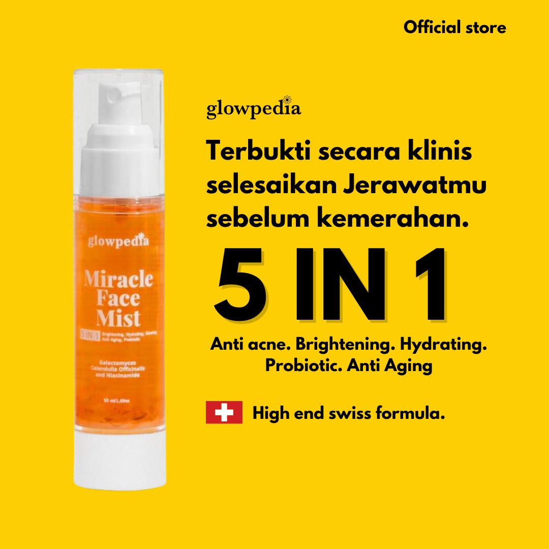 Face mist wajah terbaik Calendula Glowpedia Face mist 5 in 1 Kulit