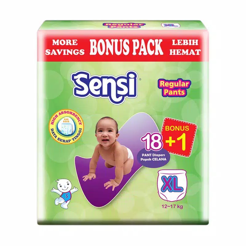 Sensi Pants Regular Diapers XL 18 