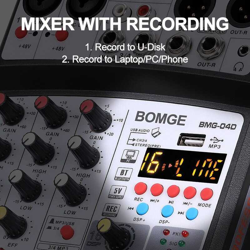 BOGE 06A - ezclador de audio profesional para DJ de 6 canales, driver