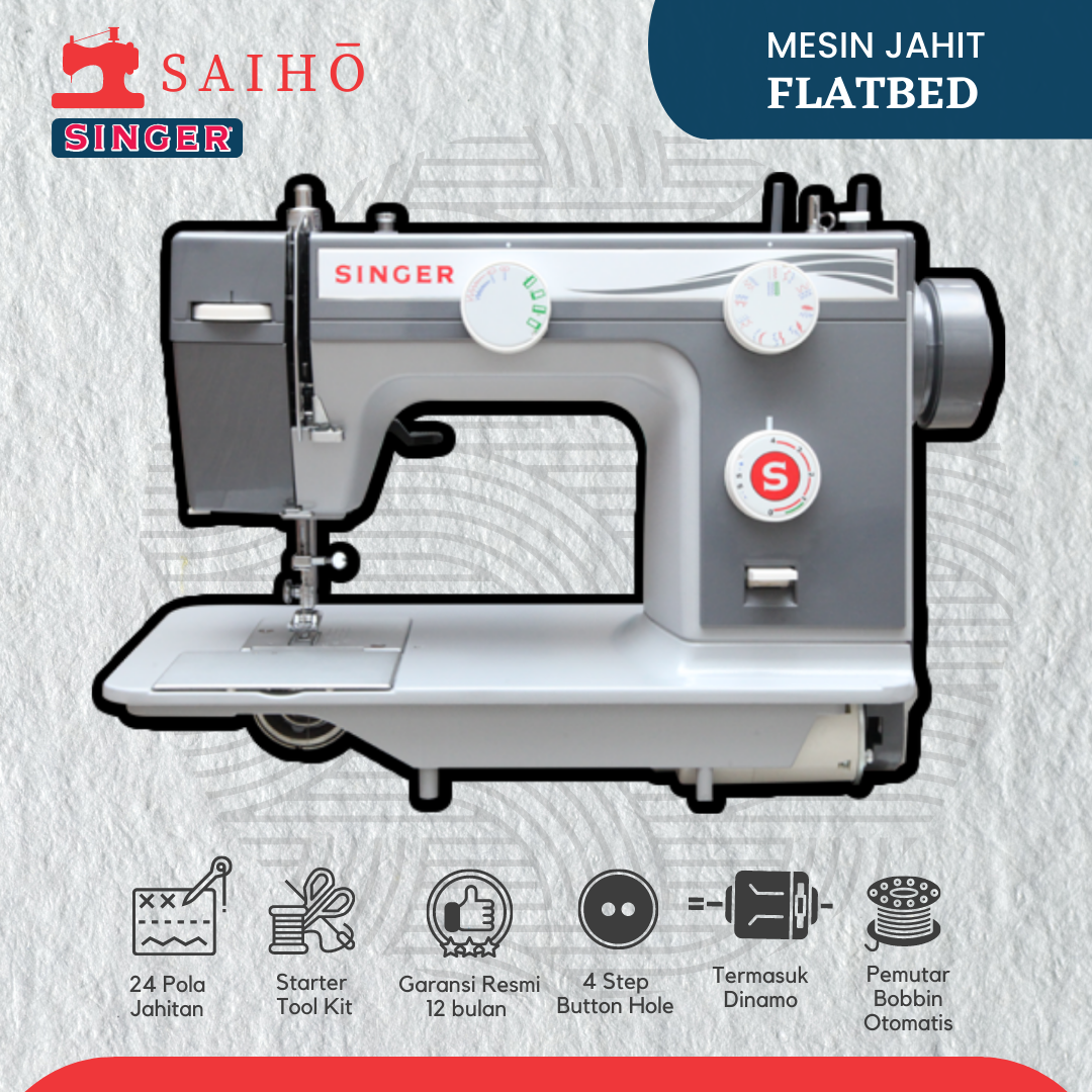 [SINGER] Mesin Jahit Semi Portable Body Full Besi SINGER FLATBED 984