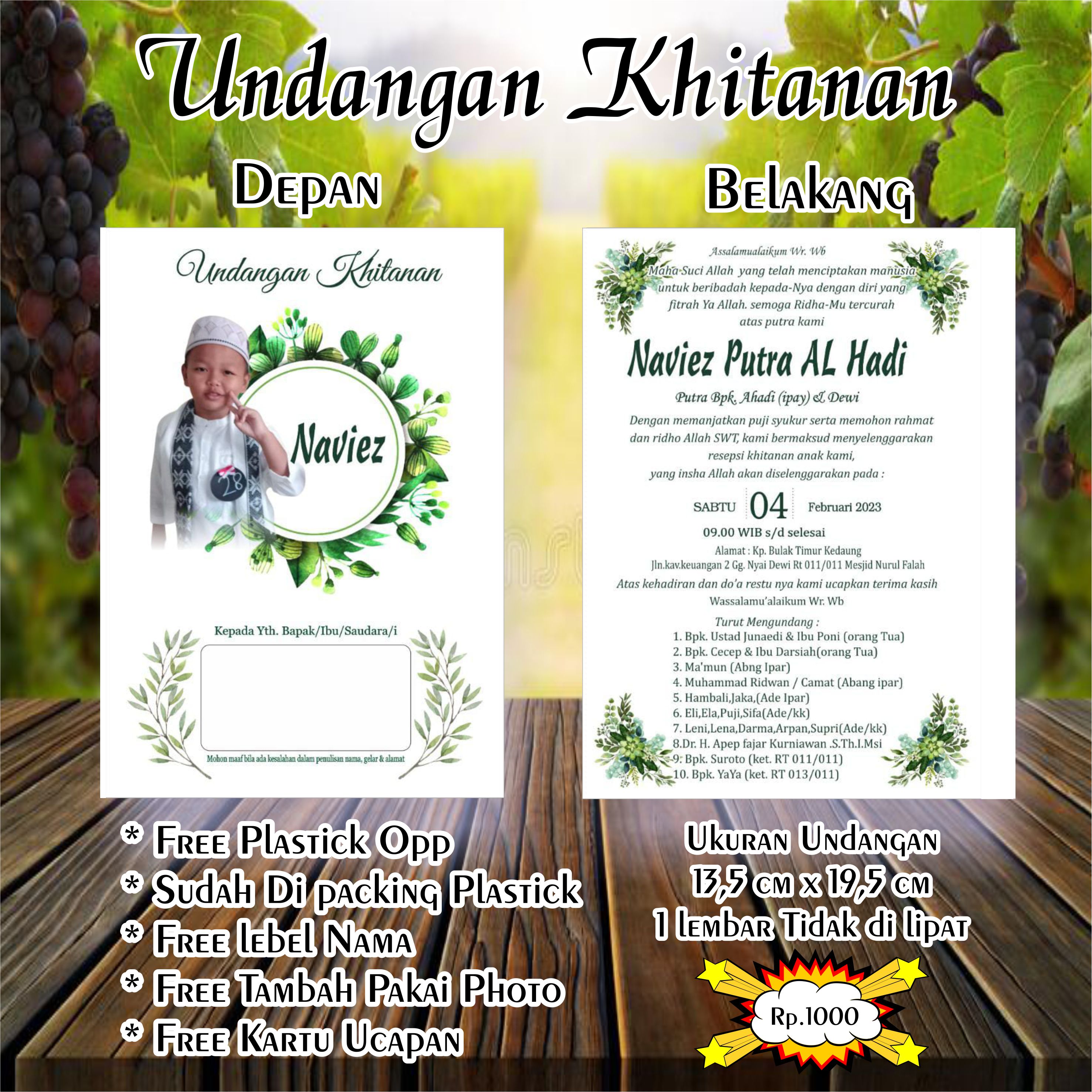Undangan Khitanan isi 100 pcs | Lazada Indonesia