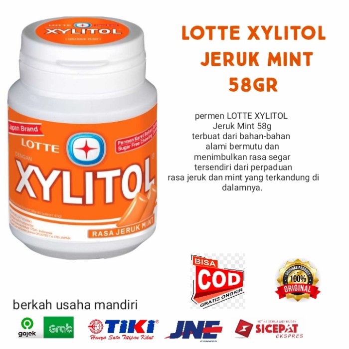 Permen Karet Lotte Xylitol Jeruk Mint 58gr Lazada Indonesia