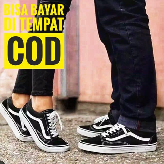 100% PREMIUM Sepatu VANS OLD SKOOL OG LX CLASSIC BLACK WHITE Hitam Putih - An ORI ORIGINAL