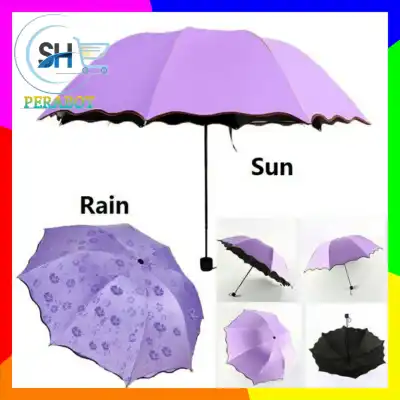 Payung Lipat Magic 3D / Magic Umbrella - Muncul Motif Jika Basah / Terkena Air