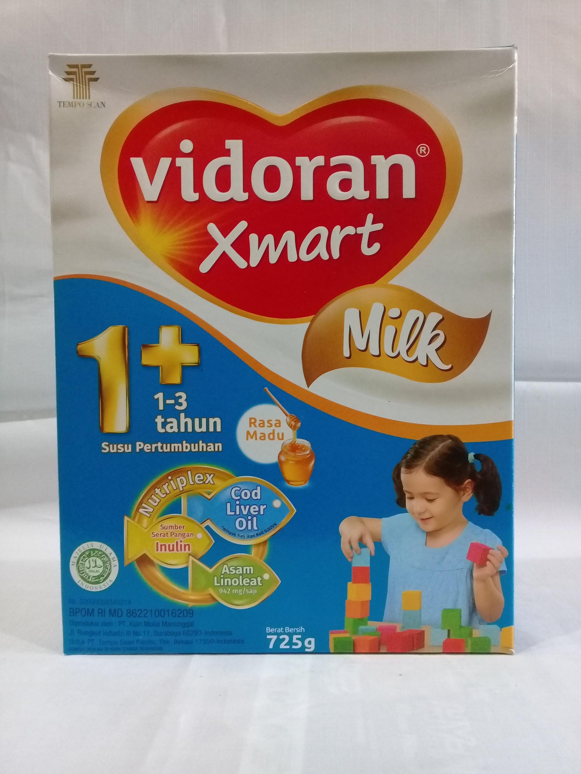 Vidoran Xmart 1+ Madu/Vanilla 725gram (1-3 tahun)