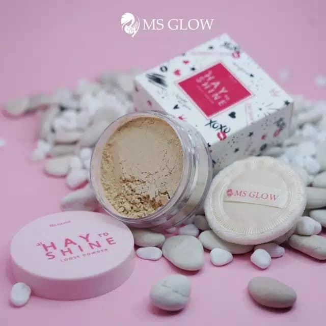 Ms Glow Loose Powder untuk kulit normal dan berminyak / loose powder oily matte / powder hay