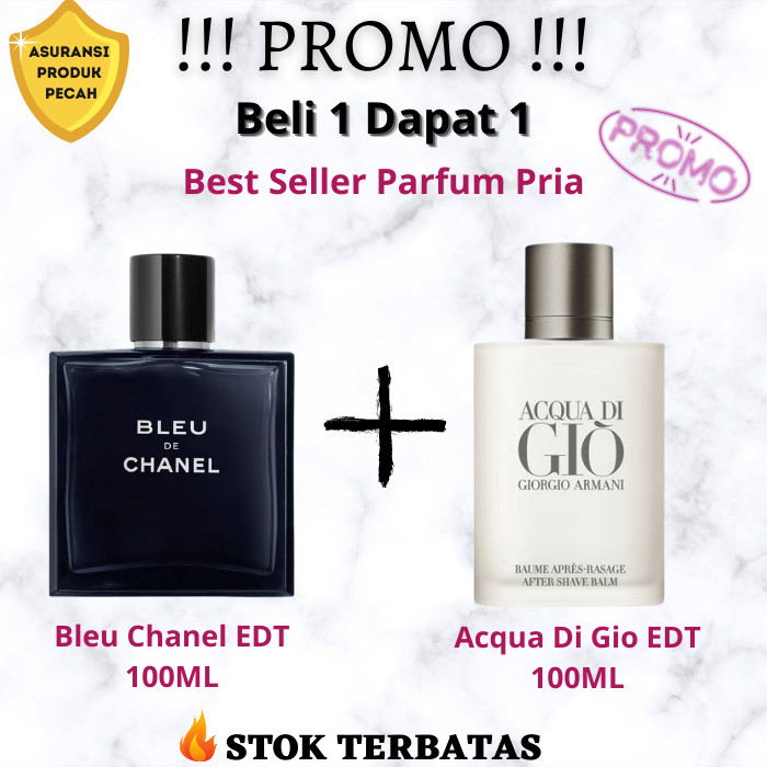 Lagi Promo [PAKET] Parfum Bleu Chanel EDT 100ml Pria Original Singapore  Edition - Acqua Putih SALE!!! | Lazada Indonesia