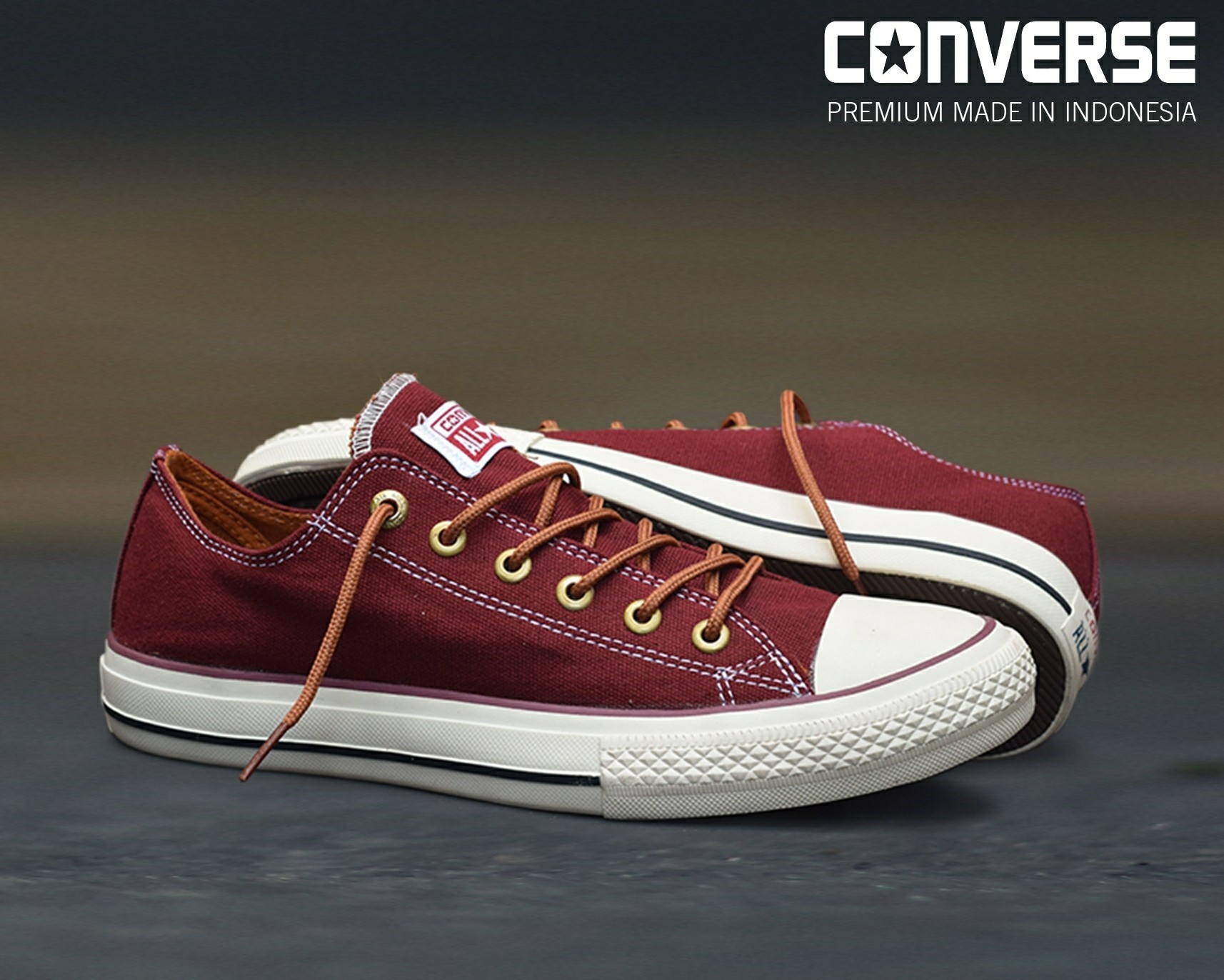 converse low tan maroon